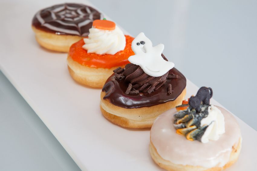 Single Halloween Themed Three-Bite Doughnut