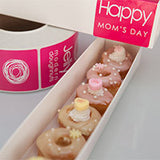 Six mini spring - Mothers Day themed vanilla buttercream doughnuts