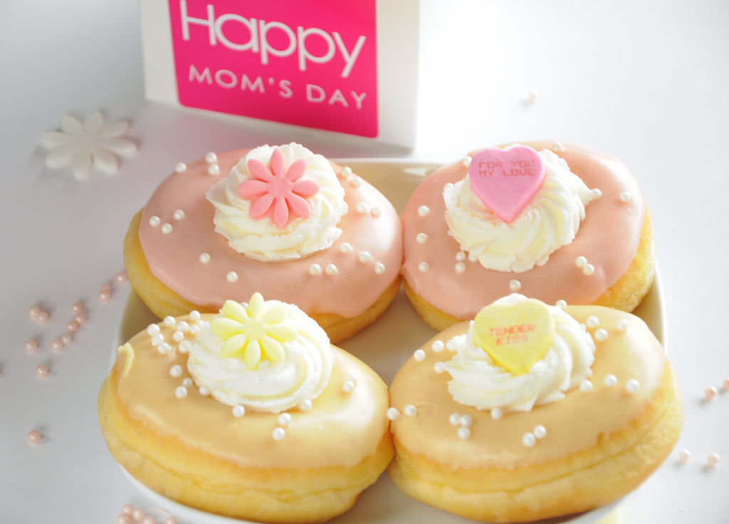 Four Spring Mothers day Themed Doughnuts